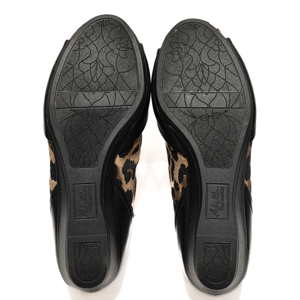 Abella Fina Small Kitten Heel Wedge Slip On Leopard Animal Print Shoes Size 6.5 - Picture 7 of 12